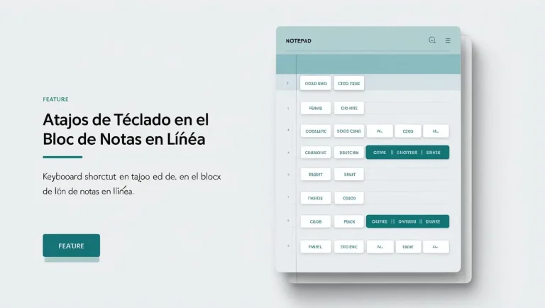 Atajos de Teclado en el Bloc de Notas en Línea